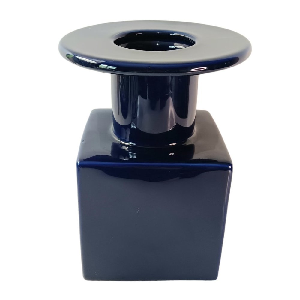 Michael Graves Cobalt Blue Cube Vase MCM
